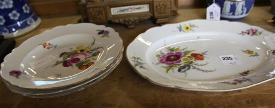 4 Meissen plates